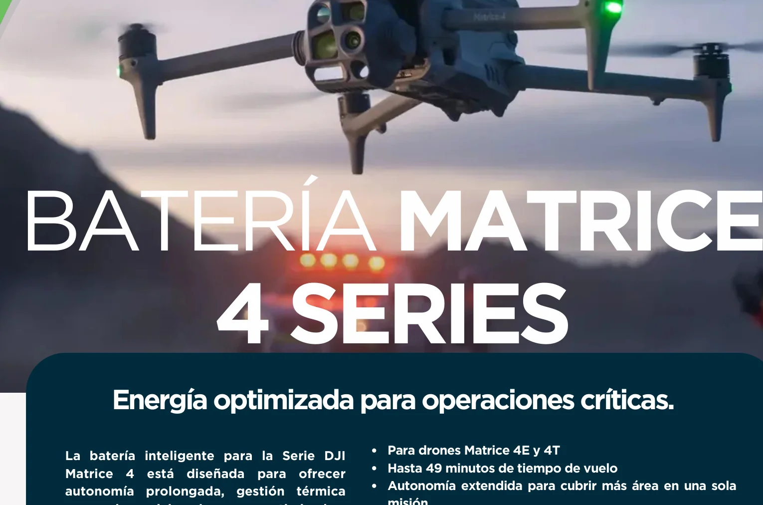 Baterías inteligentes para la serie DJI Matrice 4