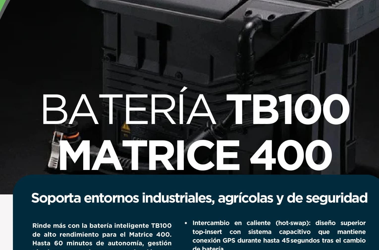 Batería Inteligente TB100 para DJI Matrice 400