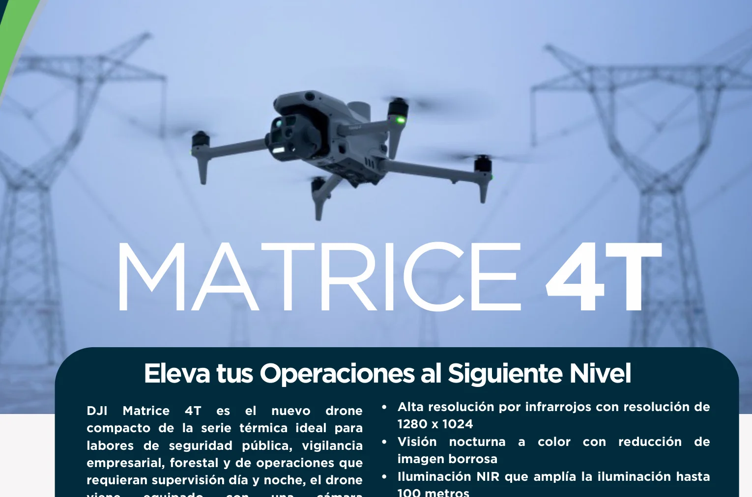 Drones para inspección eléctrica e infraestructura crítica